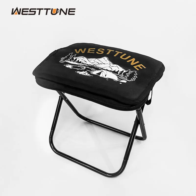 WESTTUNE Camping Stool Outdoor Ultralight Folding Fishing Zipper Storage Portable Collapsible Camping Seats Beach Hiking Stool