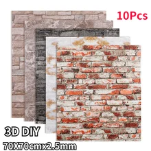 

10pcs 3D Wall Brick Stickers DIY Modern Wallpaper for Wall Decor Living Room Bedroom Waterproof Self-Adhesive Foam Wall Decals