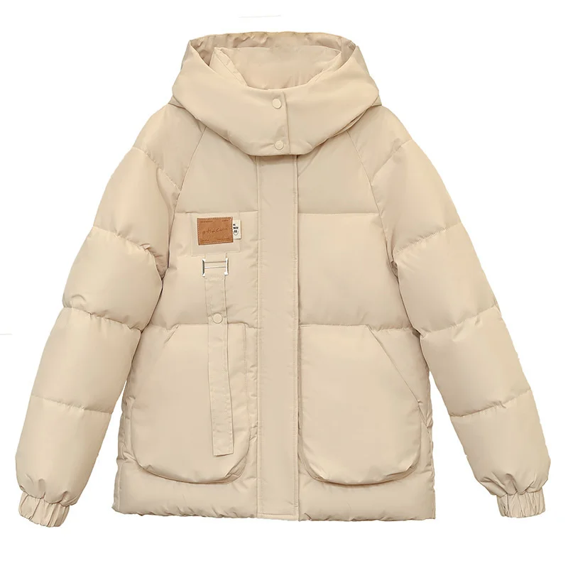 2024 New Winter Down Cotton-padded Jacket Women Short Coats Hooded Parka Windproof Outerwear Oversize Loose Female Warm Overcoat