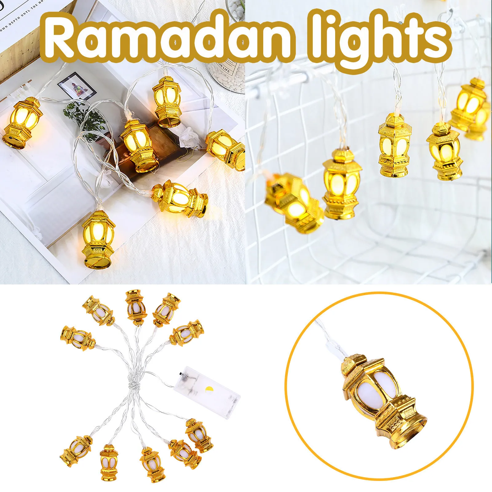 

Islam Eid al-Fitr Home Decoration Ramadan Decorative Lighting For Living Room Bedroom Decor Party Supplies LED String Light