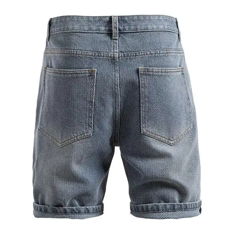 PFHQ Summer New Denim Men's Shorts Straight Legged Vintage Korea Fashion Streetwear Male Trousers 21E3141