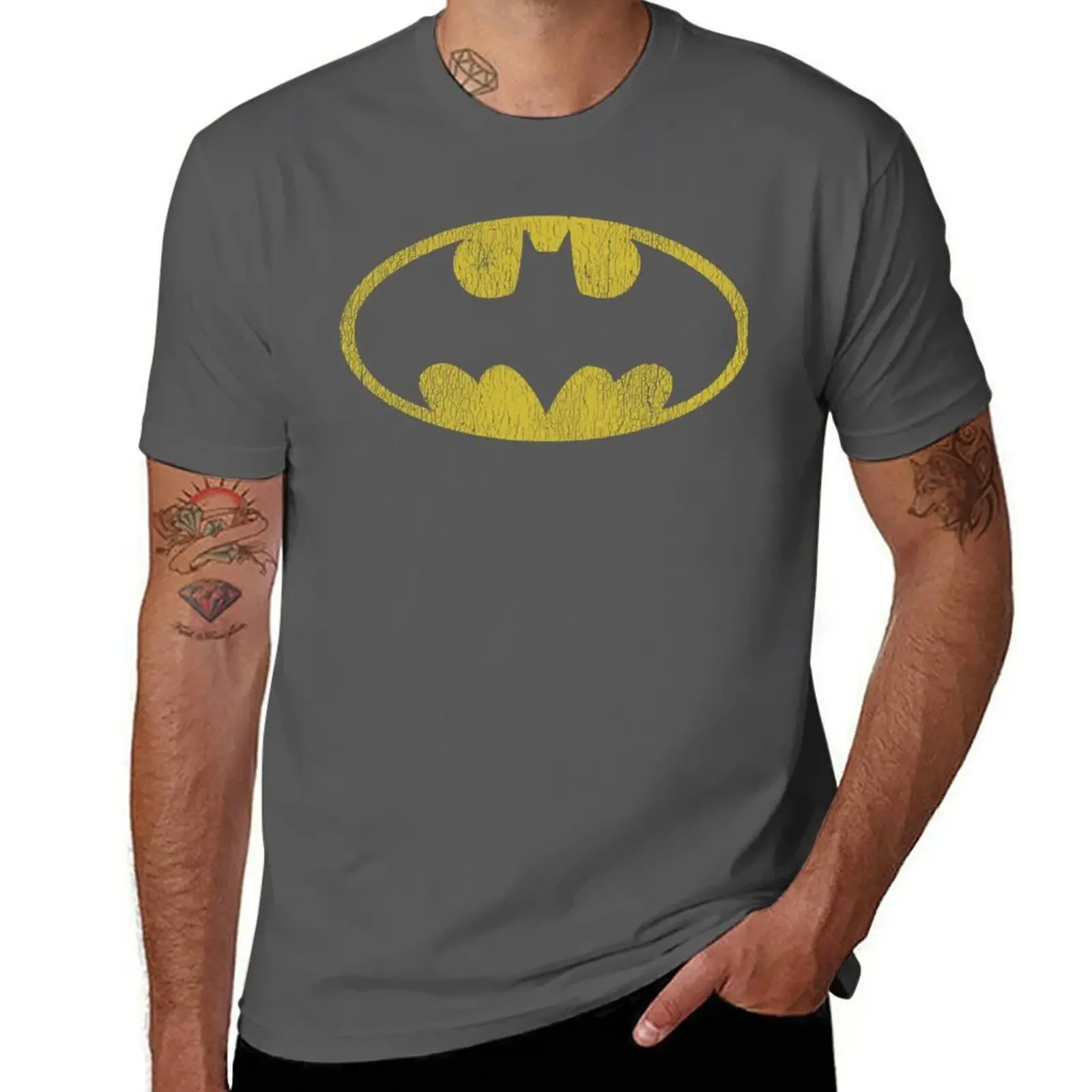Bat Classic Yellow Logo/Perfect Gift T-Shirt Sports Fans Cute Clothes Vintage Clothes T Shirts for Men Graphic New Style 5