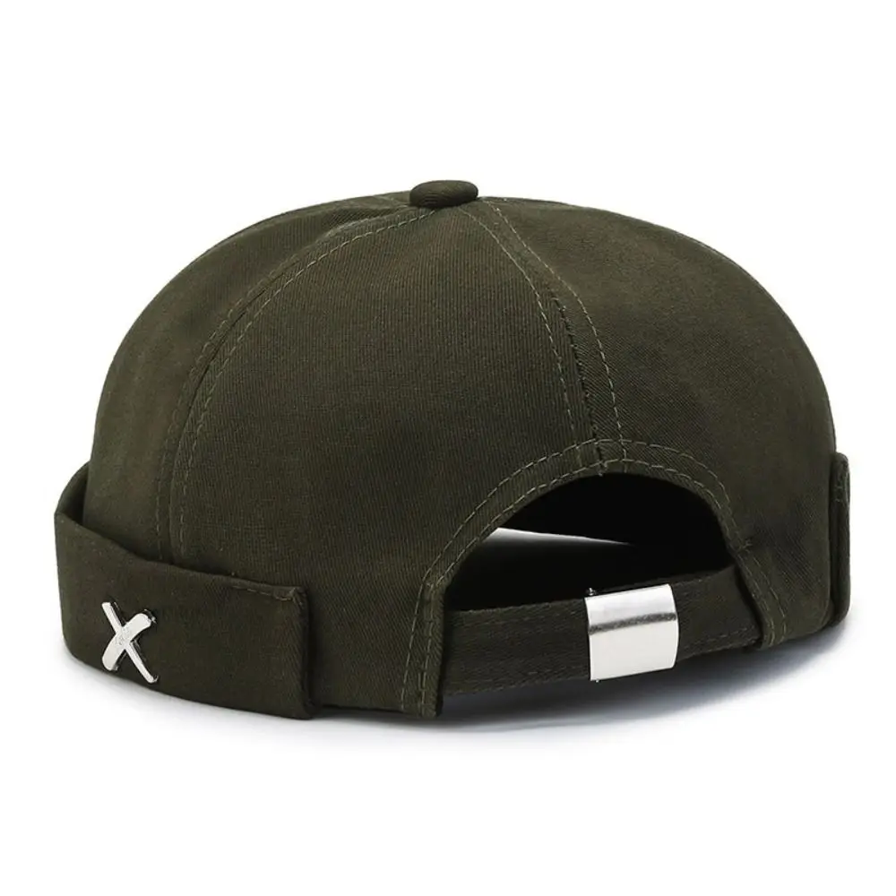 Outdoor Washed Style Schirmlose Docker-Mütze Einfarbige Verstellbare Schirmlose Mütze Baumwolle Melon Beanie Kappe für Jungen und Mädchen – Detail 5