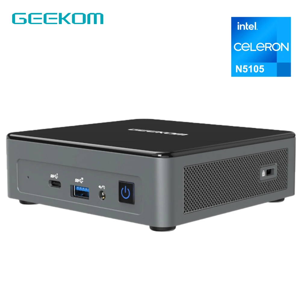 GEEKOM Mini Pc Mini Air 11 Mini Pc Intel Celeron N5095 Windows 11 Pro Intel  UHD Graphics 605 4K Dual DDR4 WiFi 5 Bluetooth v4.0