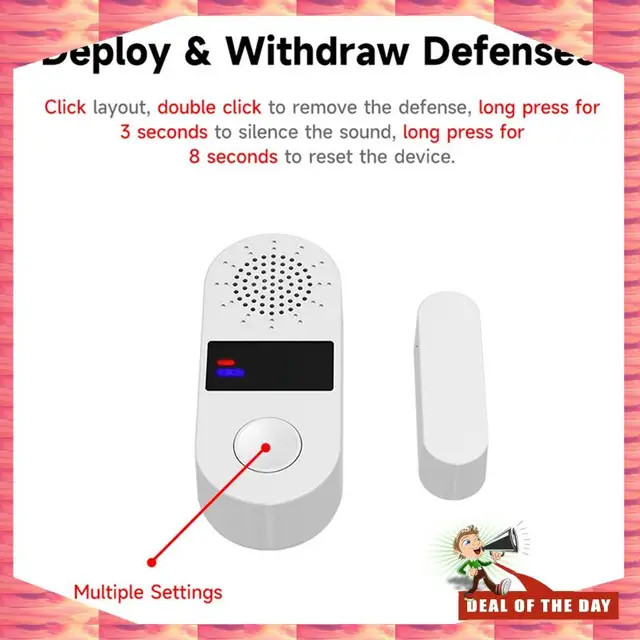 24-Hour Delivery Wireless Home Door Window Sensor Burglar Security Alarms System Opening Magnetic Door Sensor 130Db Security Ala 4