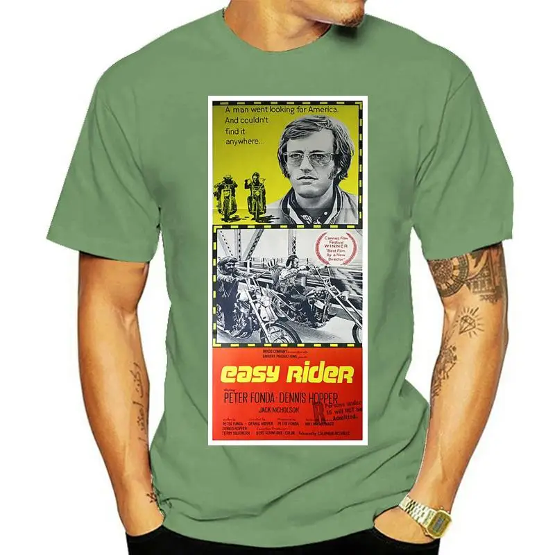 Maglietta Da Uomo Easy Rider Movie Lobby Poster 1969 T-Shirt Da Uomo Stampata T-Shirt
