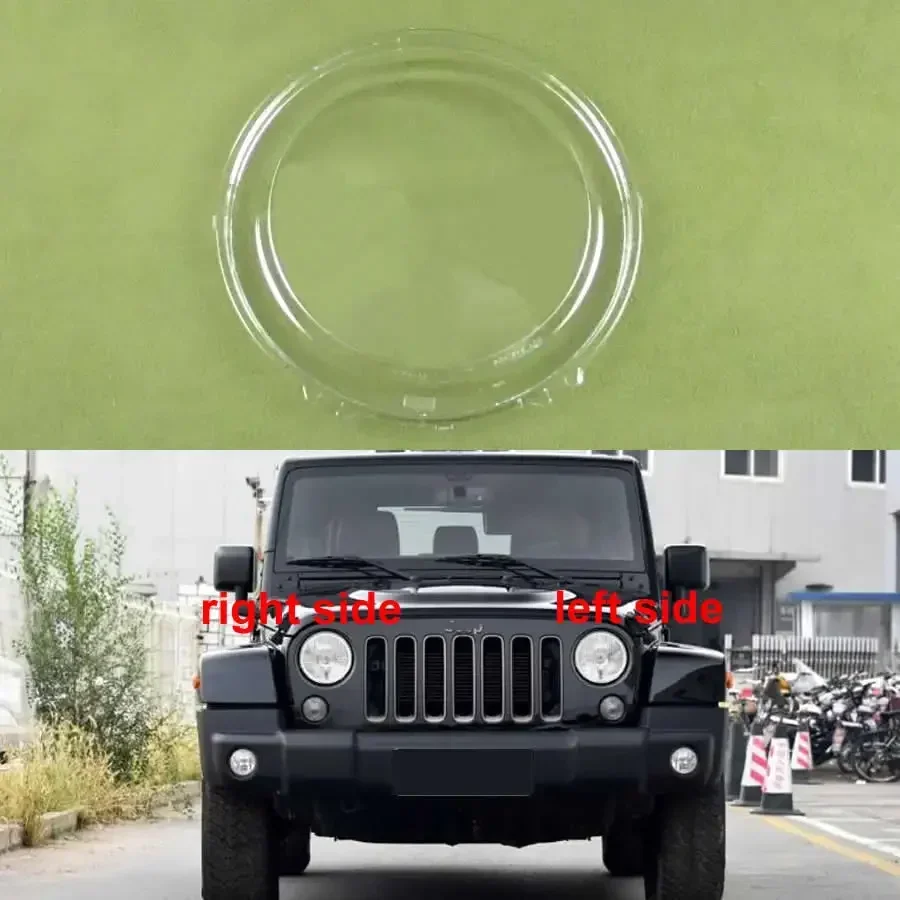 

For Jeep Wrangler JL 2018-2021 Front Headlight Cover Transparent Mask Headlamp Lamp Shell Replace Original Lampshade Plexiglass