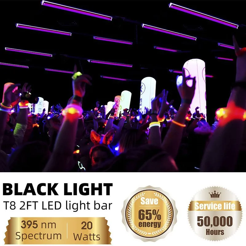 10W AC 85-265V Input UV Light Tube Bar Type Purple UVA LED Lighting 365nm 395nm KTV Bar Ink Curing 5V USB UV uv curing lamp