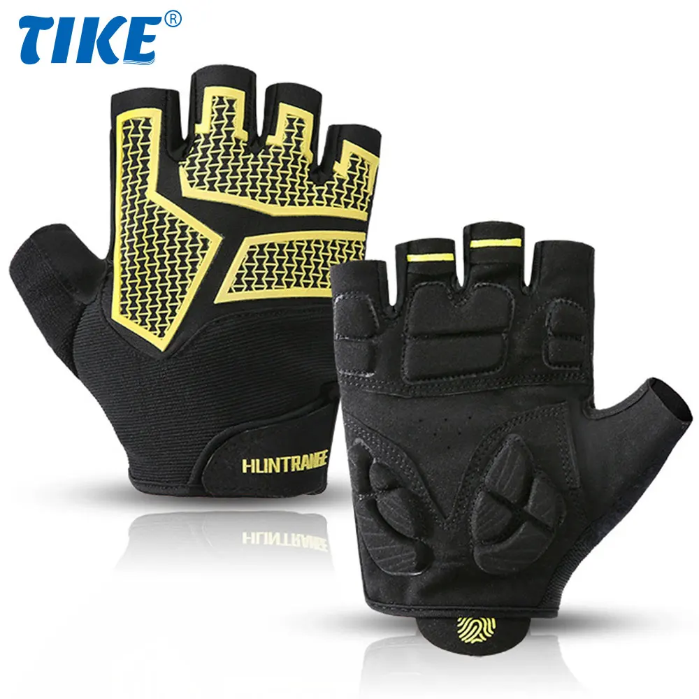 

1 Pair Outdoor Sports Cycling Gloves - Road Mountain Bikes Gloves Anti Slip Shock Absorbing Padded for Fitness Cycling Training
