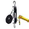 Rope Pulley Hoist 3/8 Rope Hoist With 5:1 Lifting Power Heavy-Duty Rope Pulley Multifunctional Pulley System With 2200 Lbs 1