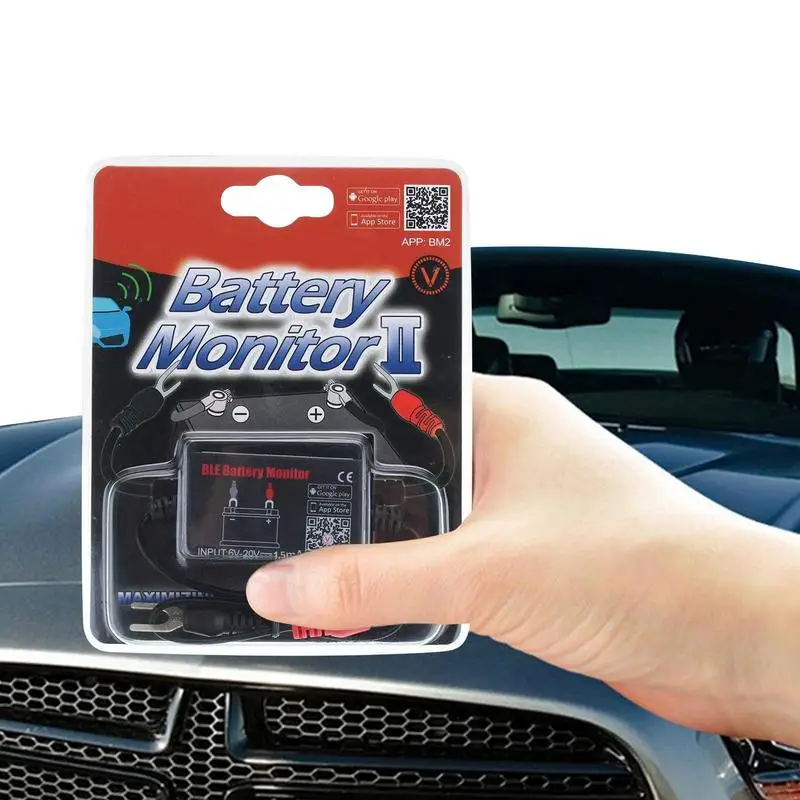 

Car Battery Monitor BM2 Blue-tooth 4.0 Voltmeter Automotive Battery Voltage Charging Cranking System Test With Alarm For Solar