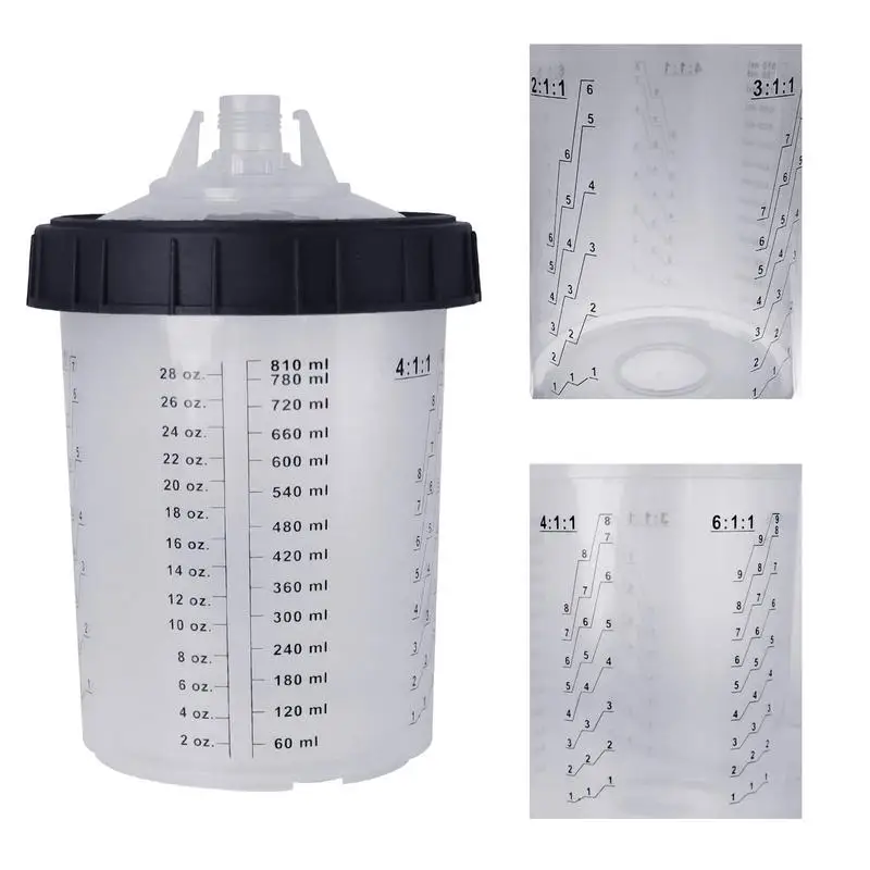 auto Paint System Hard Cups Practical Paint Sprayer Automotive Mixing Cup Sprayer Outer Cups With Clear Scale For Car Spraying