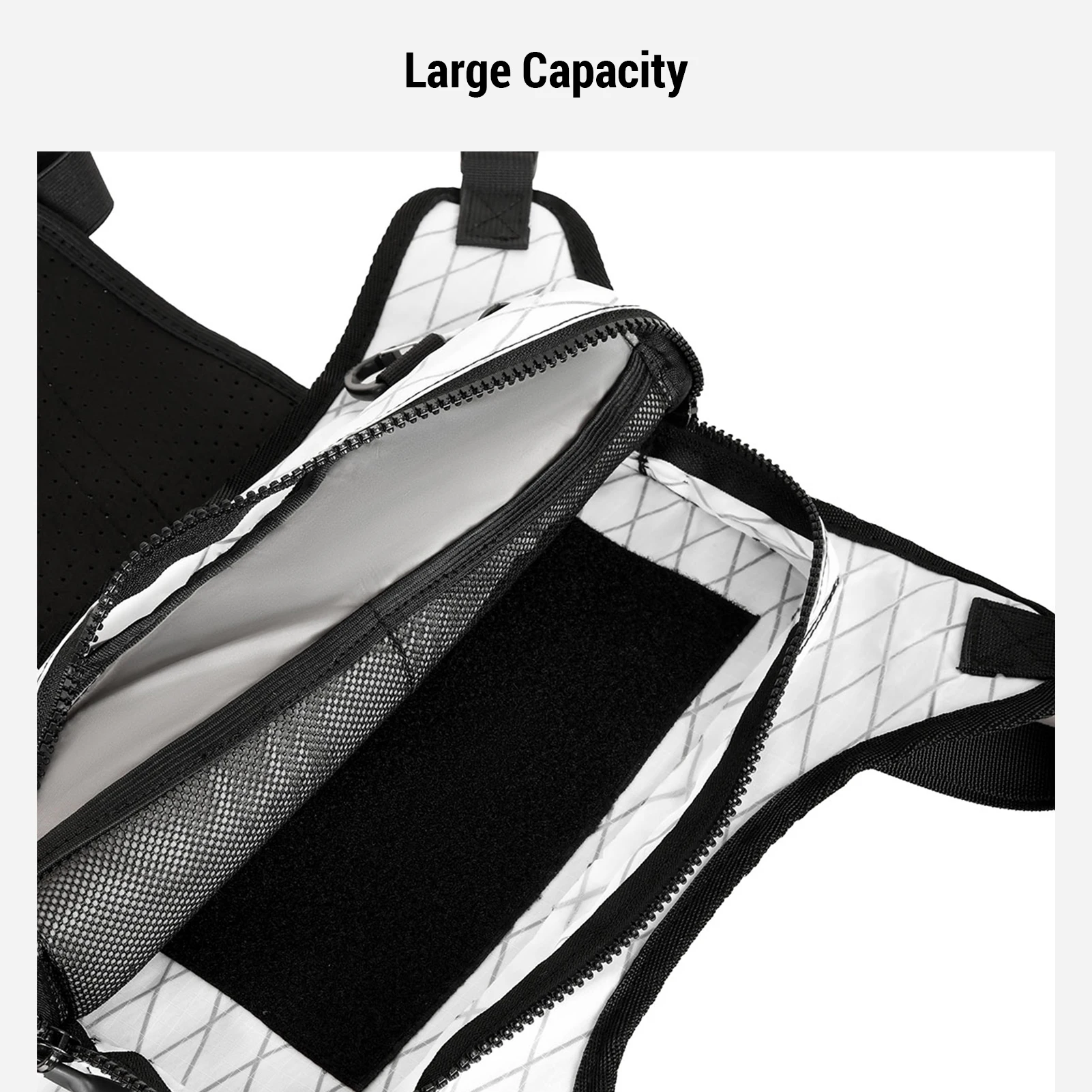 Front Chest Pack Running Chest Bag Running Vest Bag Breathable Sports Lightweight Adjustable Front Vest