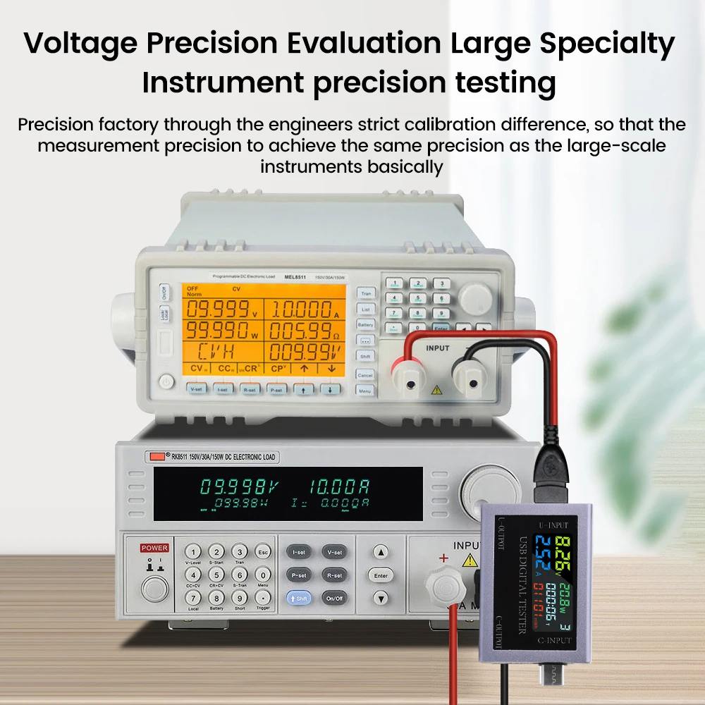 Multi-Function USB-C Voltage & Current Power Meter Tester