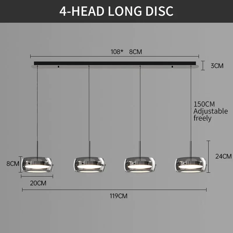 أضواء طاولة الطعام الحديثة الحد الأدنى، الثريات ال...