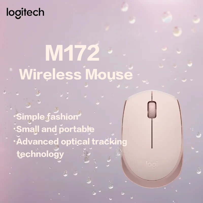 Беспроводная офисная мышь Logitech M172, левая и правая рука, совместимая с текстурой и беспроводным подключением 2,4G
