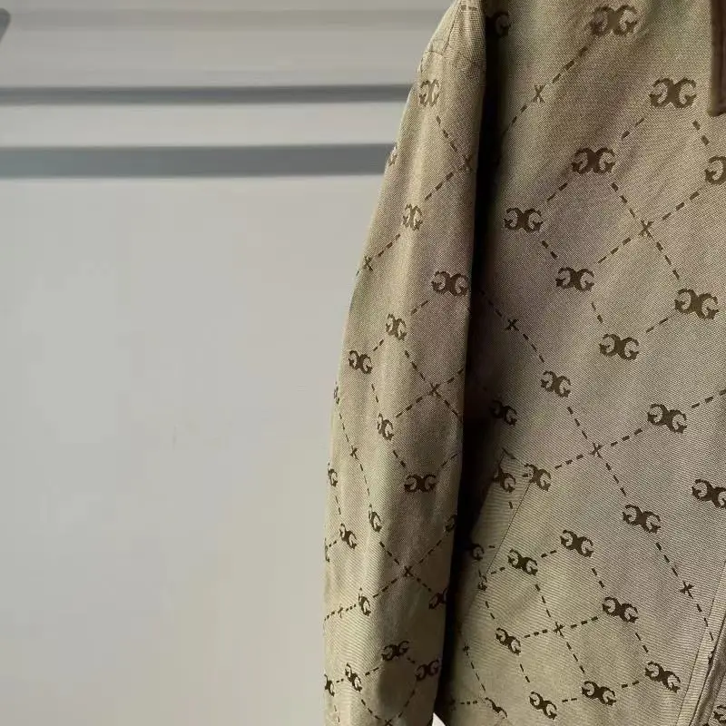 2024 Men's Jackets Spring New Business and Casual Flip Collar Jacquard Loose Outer Wear Male coat Personalized Trendy Clothe