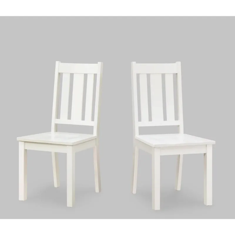 

Better Homes & Gardens Bankston Wood Dining Chair, Set of 2, White, Indoor Dining Chairs