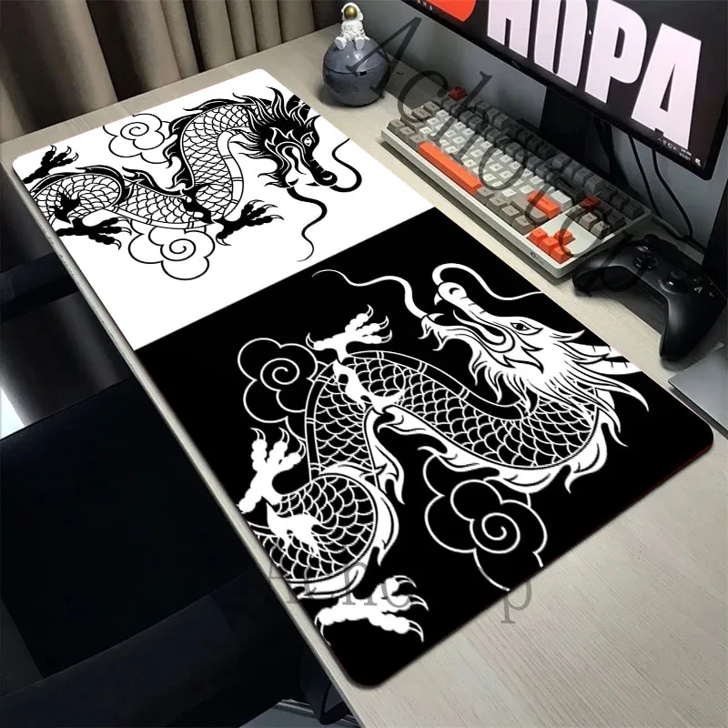 Anti-slip Impermeável Grande Mouse Pad Dragão Chinês Mousepad Laptop Gamer Computador Desktop Mousepad Grande Laptop Desk Mats - Imagem 4