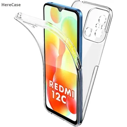 Enhanced 360 Full Body Shockproof Case with Built-In Screen Protector for Redmi Note 14 Pro 4G (Clear)