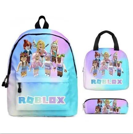 Três peças Roblox Jogo Circundante Masculino e Feminino Estudantes Ombro Único Ombro Lápis Bag Middle School Student Bag - AliExpress