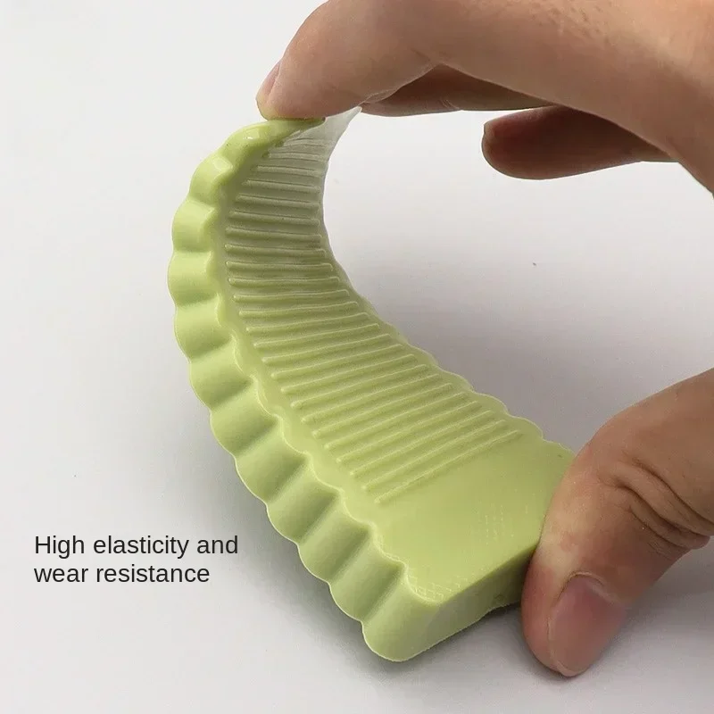 Anti-slip Door Stopper Rubber No Need to Punch Holes It Can Move Doorstop Household Use Anti-collision Front Wedge Home Silicone Door Stopper Door Stopper Bumpers Door Stopper
