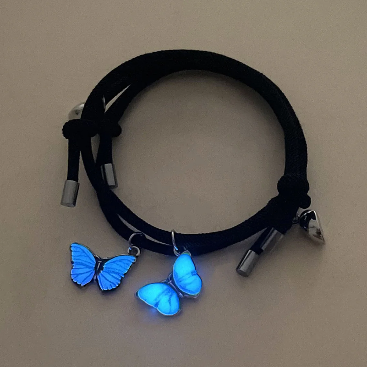 Butterfly Couples Pendant Luminous Bracelet For Women - Image 4