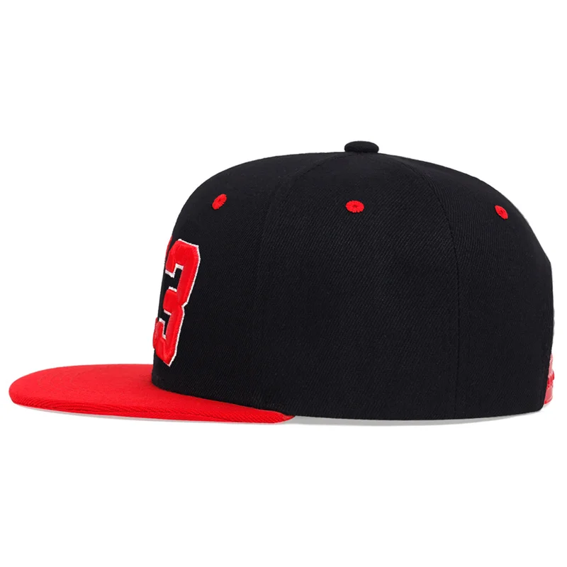 23 Embroidery Hip Hop Hat Outdoor Adjustable Travel Snapback Hat
