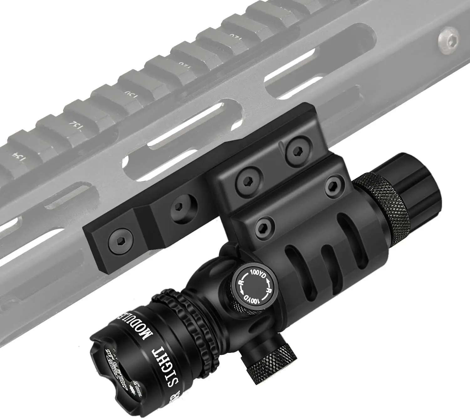 MidTen Riflescope Combo Green Dot Laser Sight 532nm Scope with Pressure Switch Storage Box Fit Picatinny and M-Lok Rail laser sight pressure switch