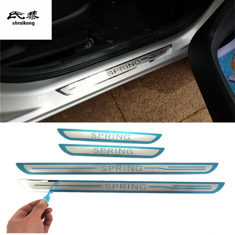 Car Accessories For Dacia Spring 2021 2022 Door Sill Pedal Scuff Plate  Stainless Steel Guard Protector Car Styling Sticker - AliExpress