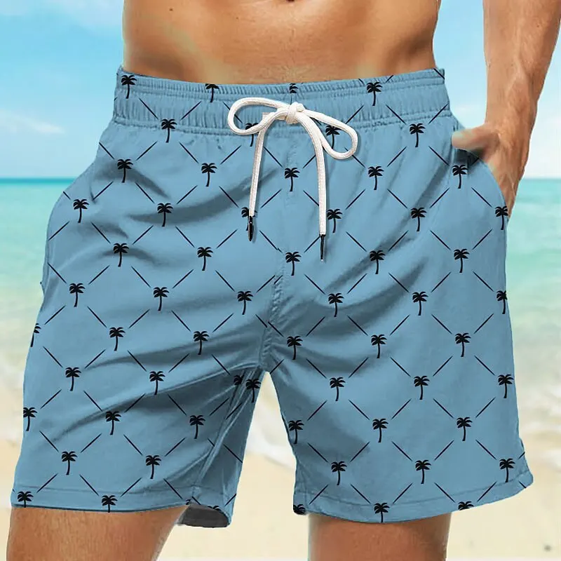 Hawaiian Beach Shorts Men Surfing Swim Trunks