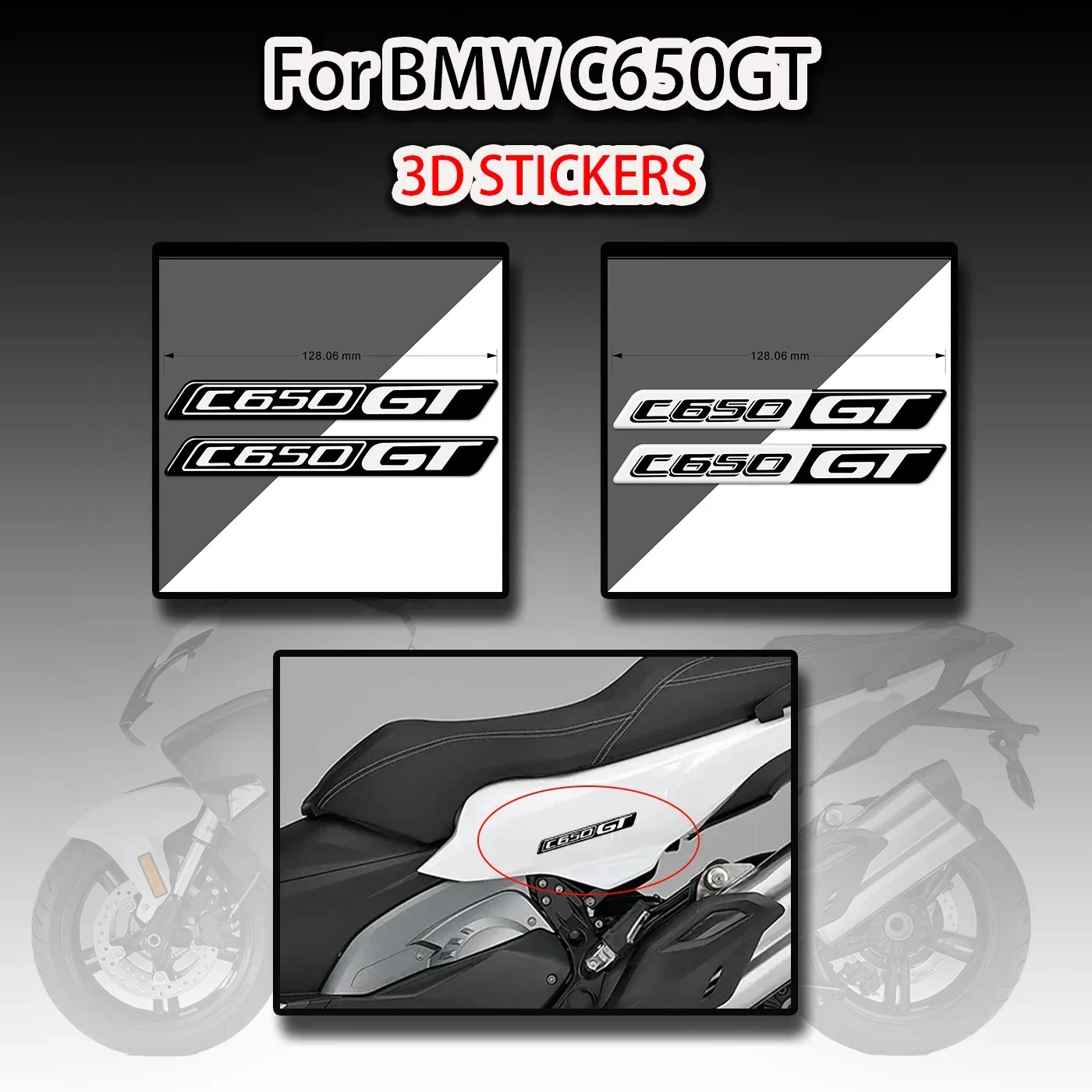 

For BMW C650GT Sport Stickers decals Motorcycle bike Fuel Tank Decal Sticker Wheels Fairing