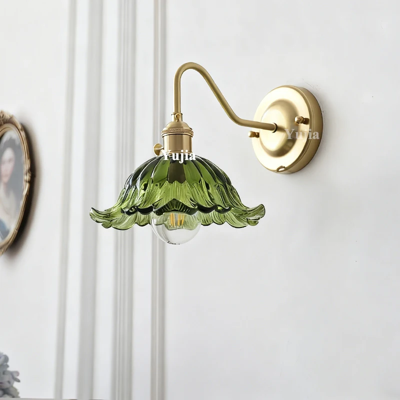 Brass Glass Wall Sconce 6
