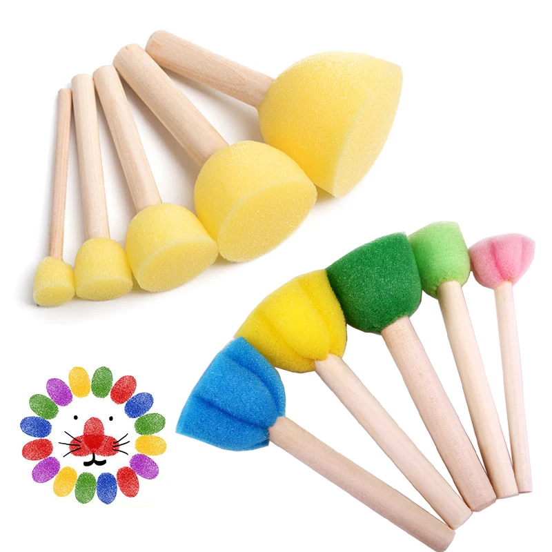Set 5 esponjas para pintar con forma de seta para manualidades_voghion.com
