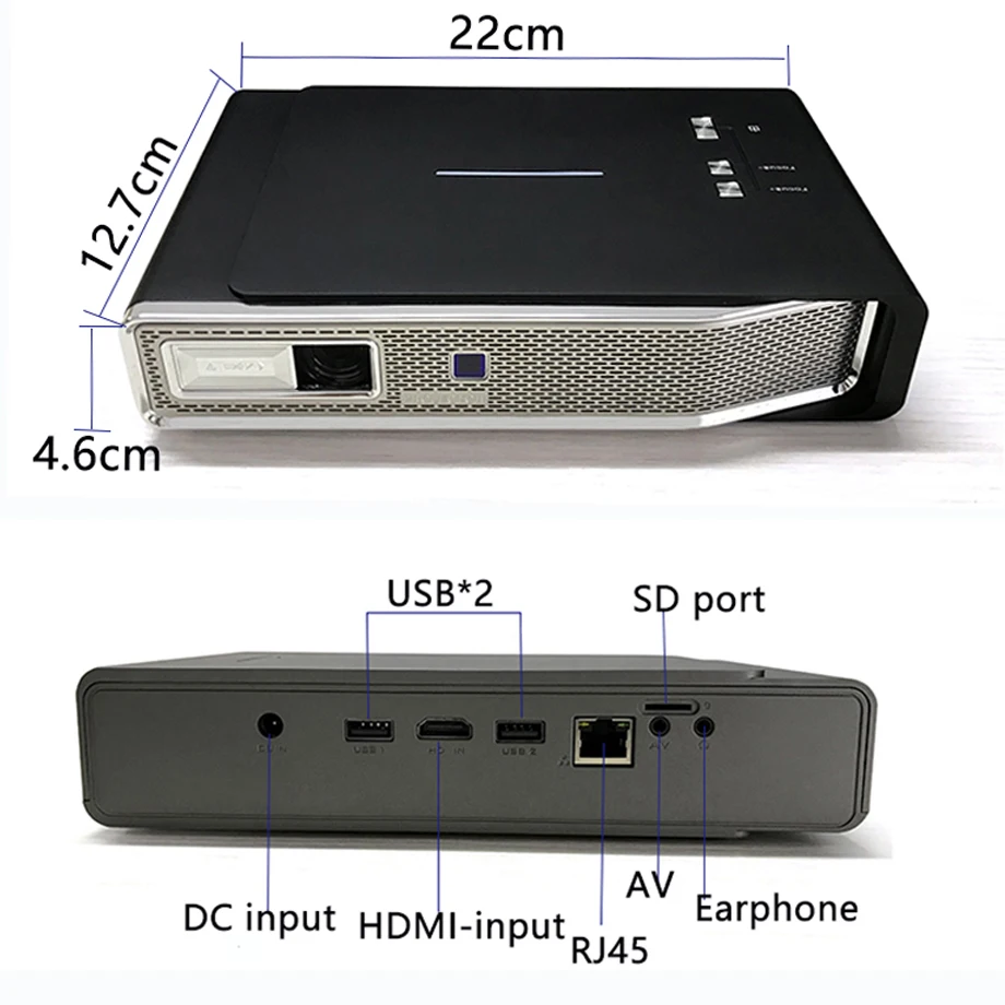Smartldea Real 3D 4K DLP Projector Full HD 1080P Android 9.0 5G WiFi 2G+32G BT Smart Proyector Daytime HD Video Game Beamer