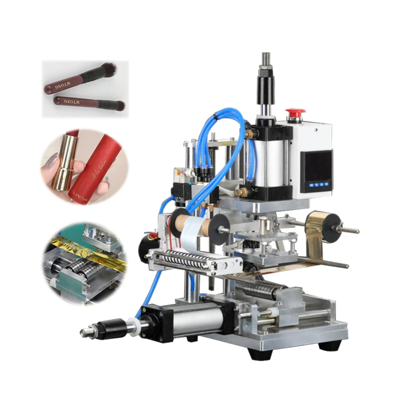 

Heat Press Hot Stamping Machine Pneumatic Embossing Machine Cylindrical Bronzing Equipment For Lipstick Tube Pen Curved Surface