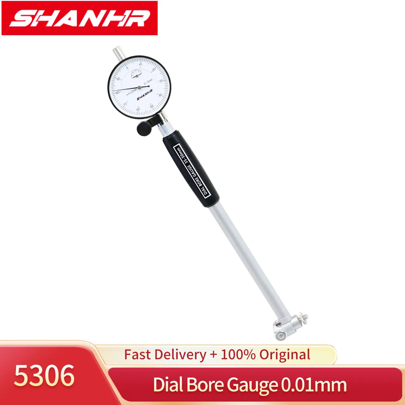 SHANHR 0.01mm 다이얼 보어 게이지 센터 링 다이얼 인디케이터 홀 직경 마이크로미터 게이지 내경 측정 도구