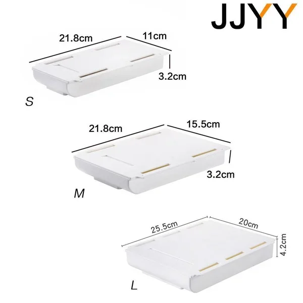Description Picture 2 of itemJJYY Organizer Wall Mounted Drawer Organizer Under Desk Makeup Brush Organizer Office Stationery Storage Box Storage
