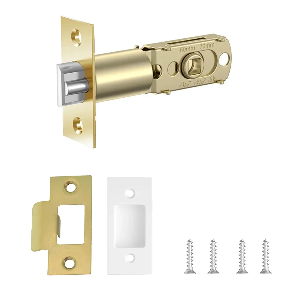 Bathroom Door Lock Body Washroom Single Tongue Lock Bolt Door Core Hardware 45 Degrees 60-70 Adjustable Body ﻿