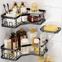 3-Pack Corner Shower Caddy Organizer Shelves Storage Rack Accessories for Bathroom Countertop Home Decor Set 1
