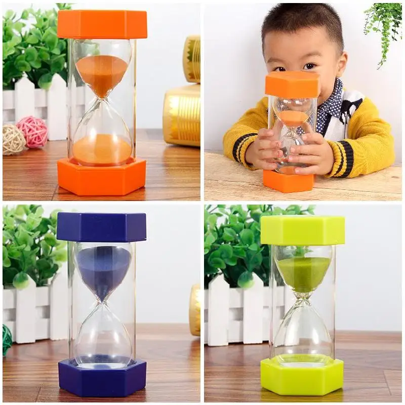 5/10/15/20/30min Colorful Sandglass Hourglass Sand Clock Kitchen Timer Supplies Home Decoration Crafts Decoration Kid Game Gift