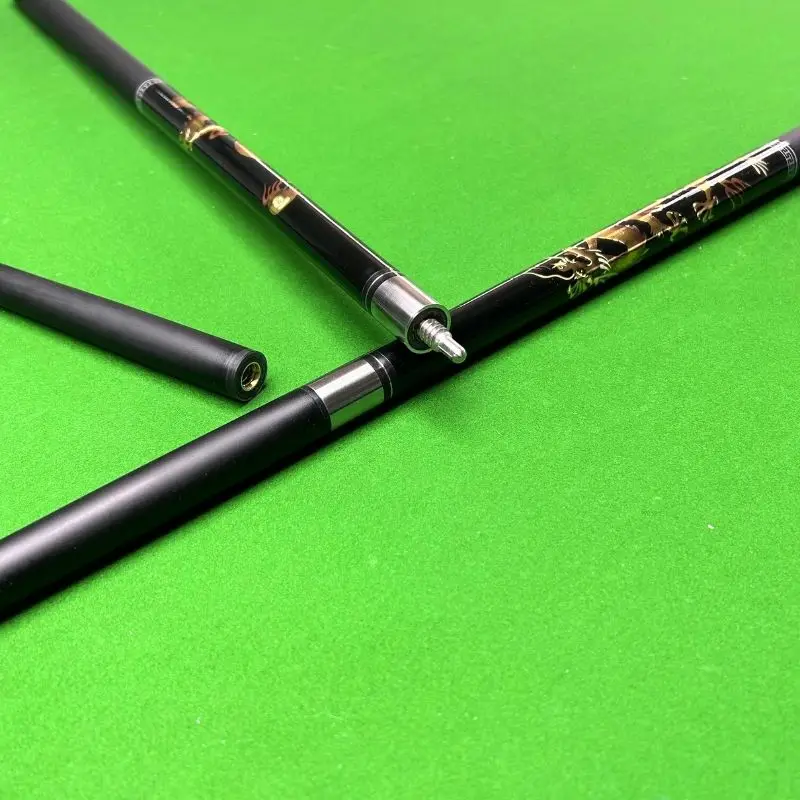 1/2 Split Carbon Fiber Pool Cue Shafts Chinese Royal Household Style Golden Dragon Pattern Dragon Designs Billiard Cue Stick