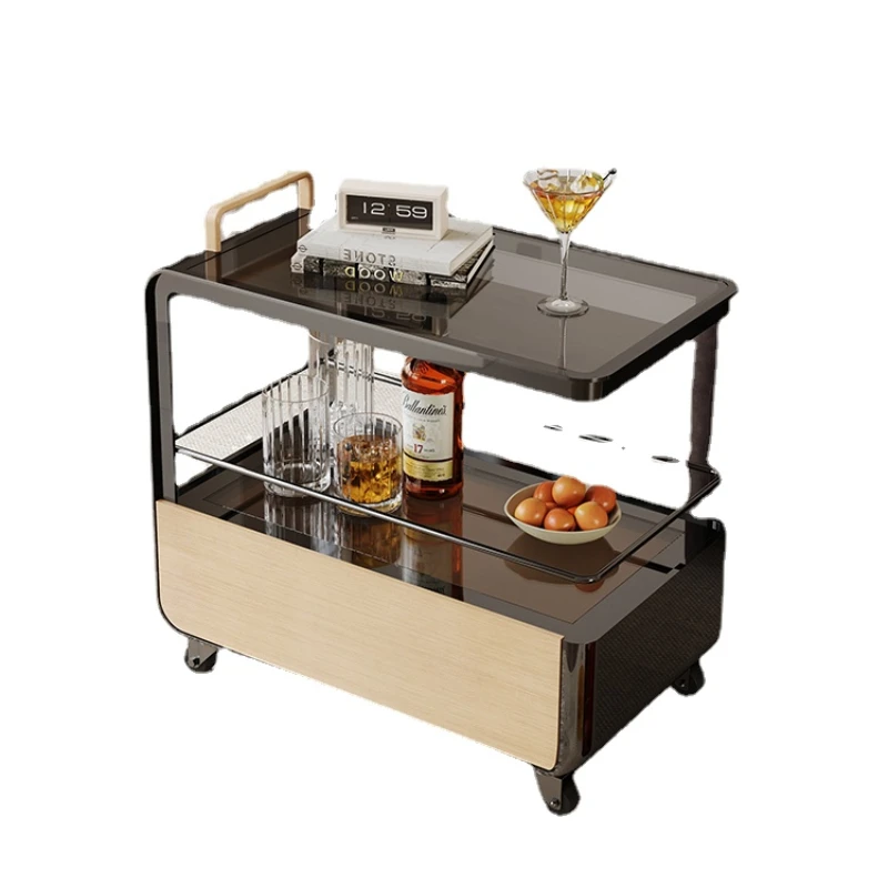 

Zc Sofa Side Table Mobile Coffee Table Trolley Living Room Home Universal Wheel Bedside Side Table Side Cabinet