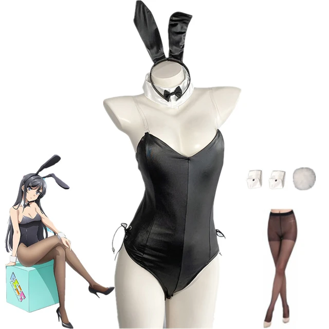 Anime Seishun Buta Yarou wa Bunny Girl Senpai no Yume wo Minai Cosplay  Costume Girls Sexy Cute Faux Leather Rabbit Hallowe - AliExpress