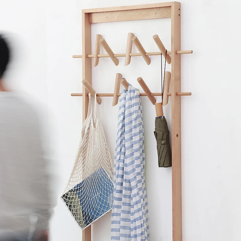 

Vintage Wooden Coat Racks Relax Wall Hooks Home Clothes Hallway Coat Racks Living Rooms Clothes Porte Manteaux Ornaments