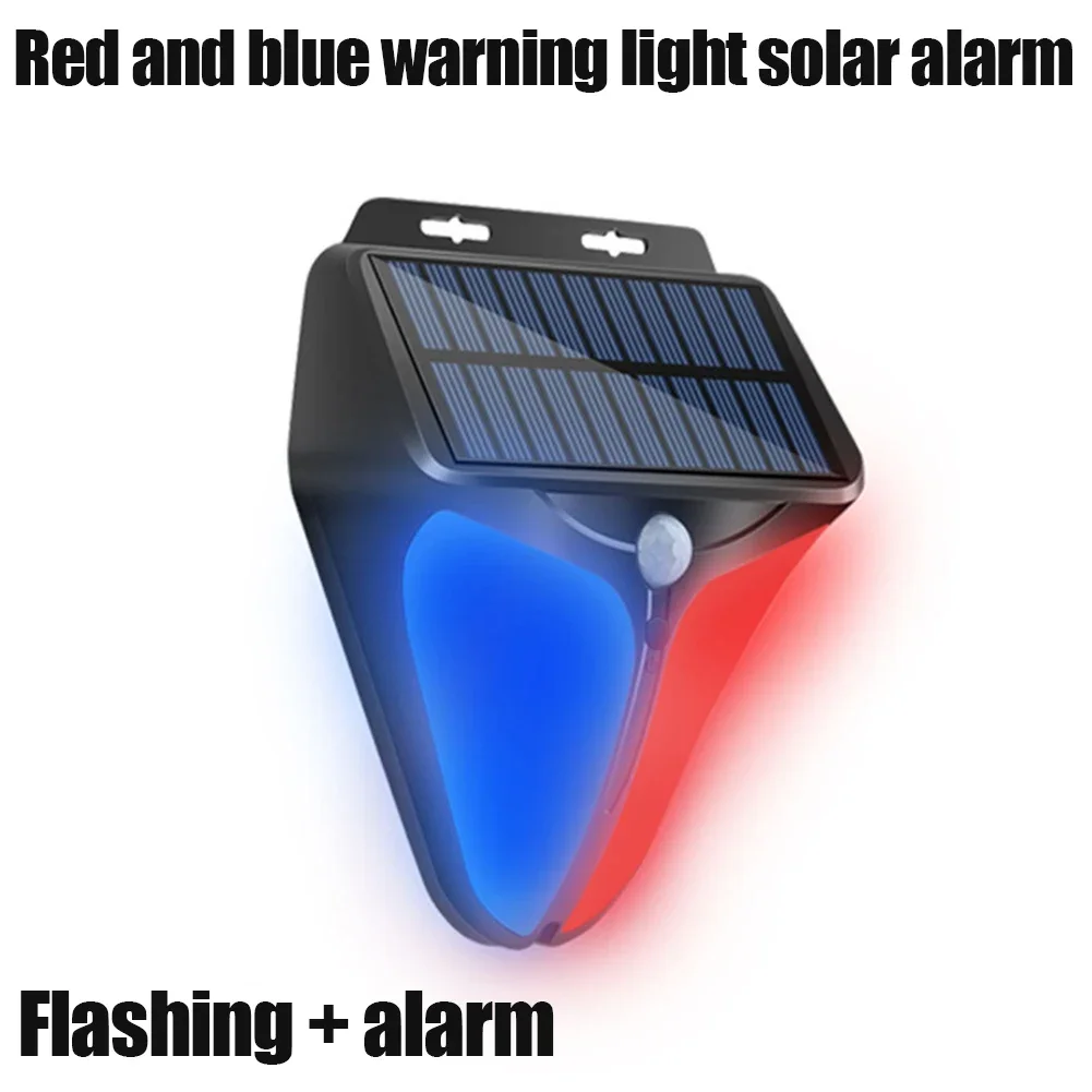 Wireless Alarm Alarm Siren Motion Sensor Home Yard Outdoor Wireless Solar Powered Strobe Light Siren Waterproof Flash Alarm Lamp Solar System
