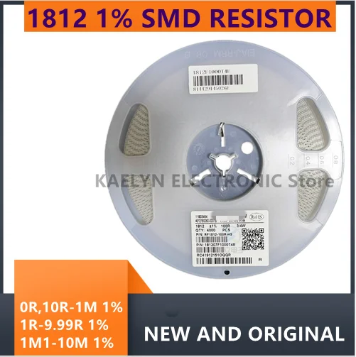 4000pcs 1812 1% SMD RESISTOR 1R/1.1R/1.32R/2.2R/2.4R/2.7R/3R/30R/33R/36R/39R110R/130R/ 150R/160R/360R/390R/430R/499R/620R/680R