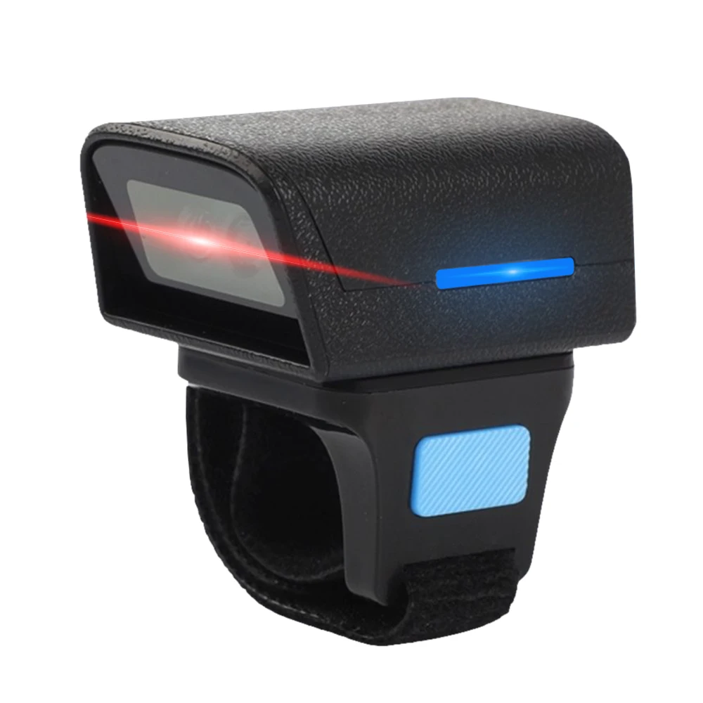 Wearable Ring Type Barcode Scanner USB Wired+2.4G+BT Three-mode Connection Support One-dimensional Barcode/QR Code Scanning