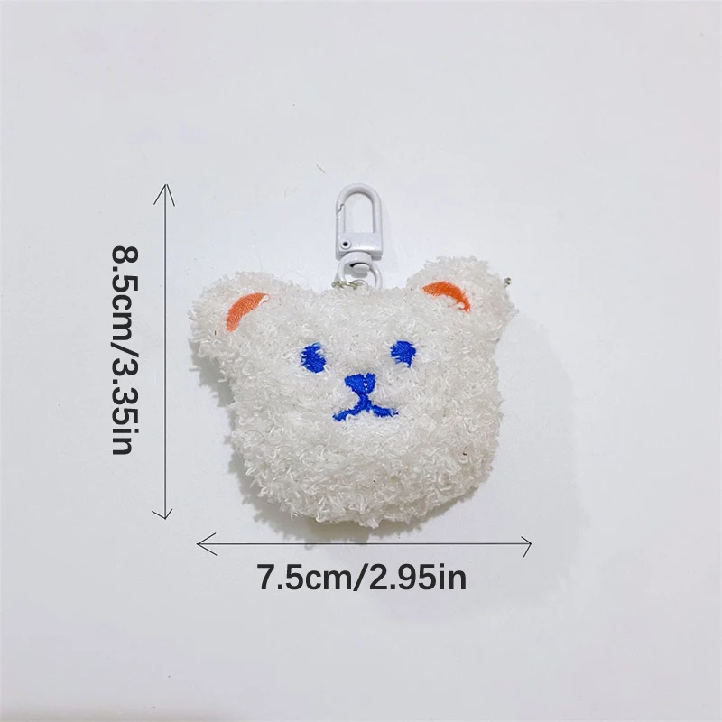 Chaveiro de pelúcia bonito dos desenhos animados Chaveiro de urso recheado macio Chave do carro Pingente de saco adorável Decoração de mochila Presentes encantadores