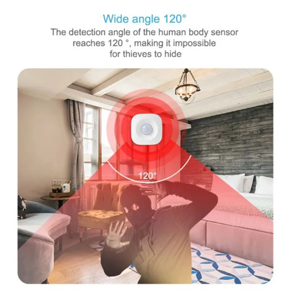 Tuya WIFI Smart PIR Motion Sensor Detector Movement Sensor Smart Life APP Wireless Home Automation System Via Alexa Googles Home